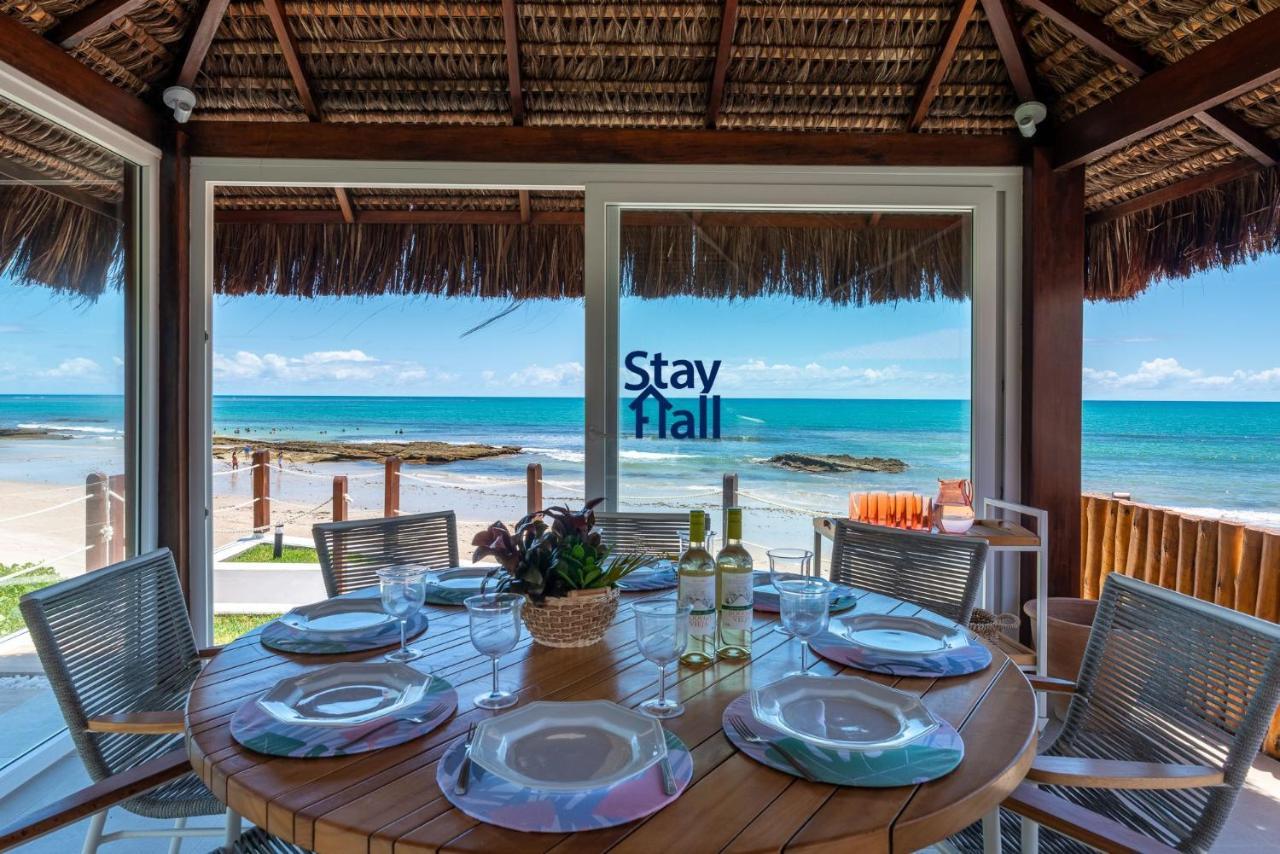 Casa-4Qts-Beira Mar-Piscina E Cozinheira-Sh038 Villa Praia dos Carneiros Ngoại thất bức ảnh